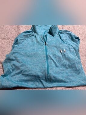 Under Armour Teal Heather 1/4 Zip Performance Pullover